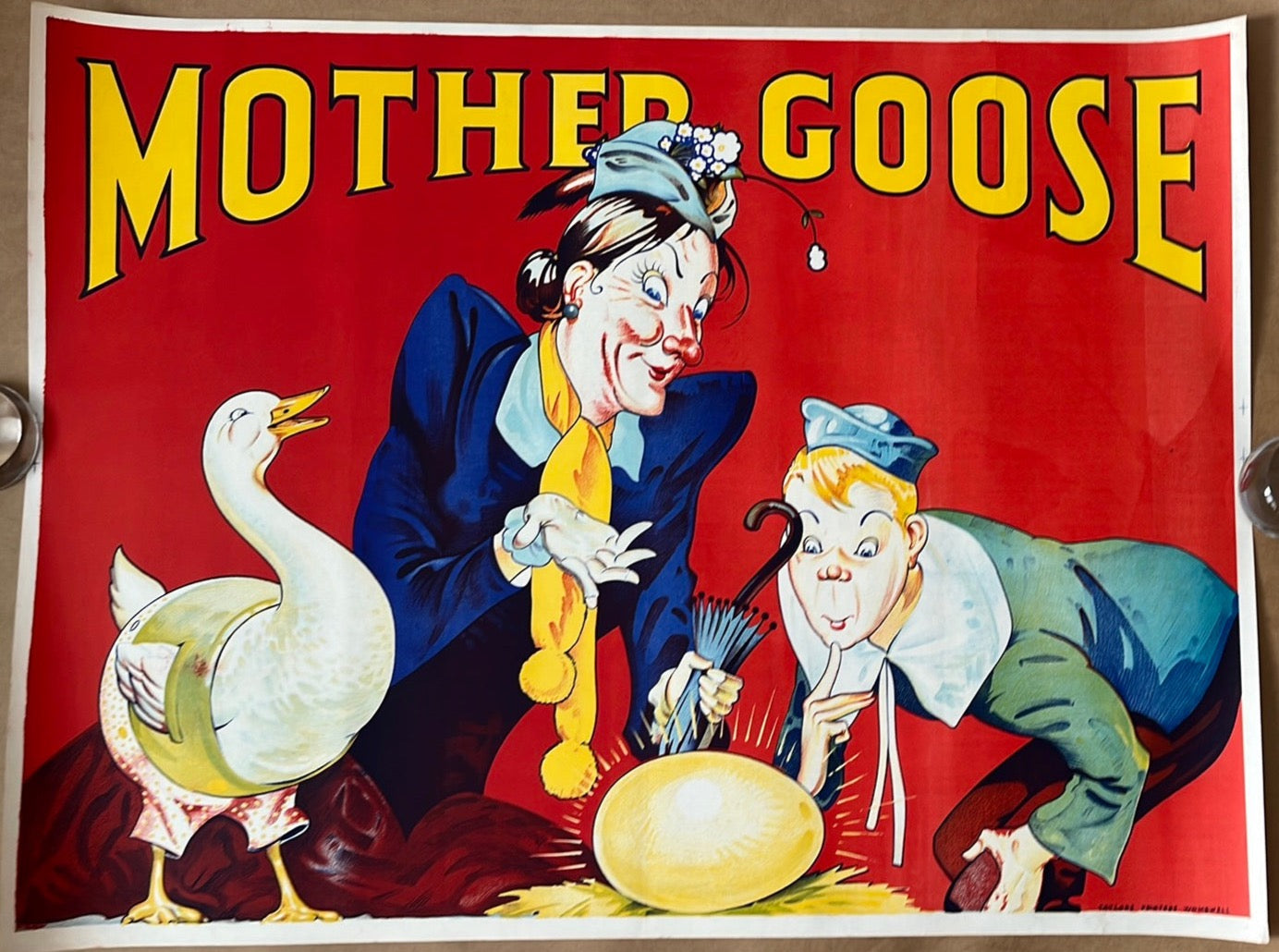 Mother Goose (1930s) Original UK Pantomime Quad Poster