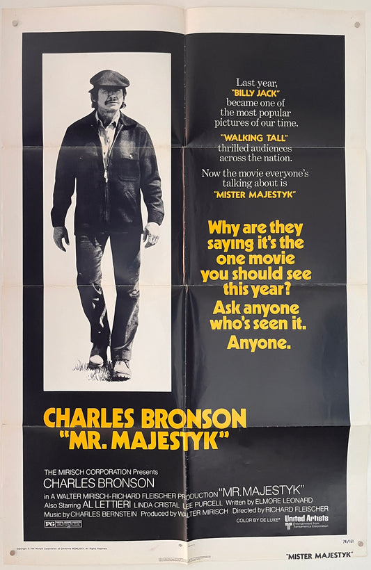 Mr. Majestyk (1974) Original US One Sheet Movie Poster