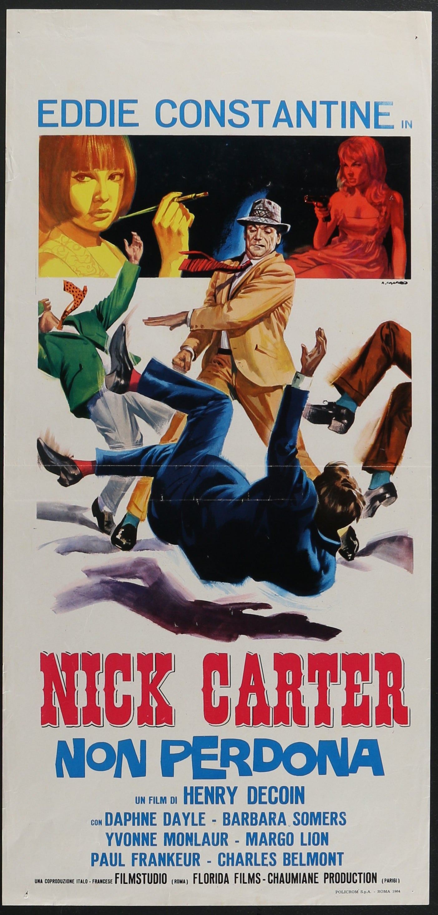 Nick Carter Non Perdona - License To Kill (1964) Original Italian Locandina Movie Poster