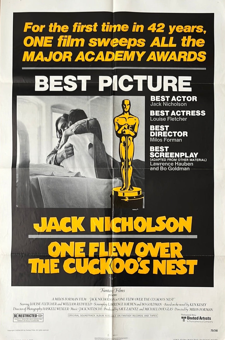 One Flew Over The Cuckoo's Nest Original US One Sheet Cinema Poster