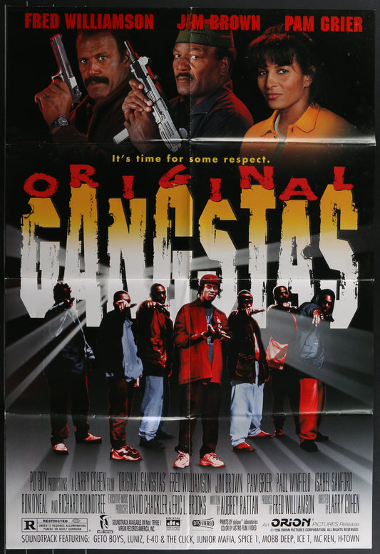 One-sheet movie poster for the film 'Original Gangstas' featuring images of the cast members and title text.