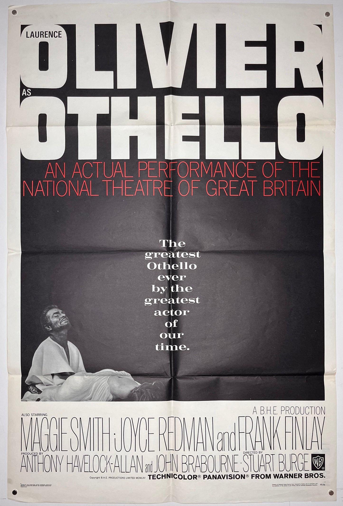 Othello (1966) Original US One Sheet Movie Poster