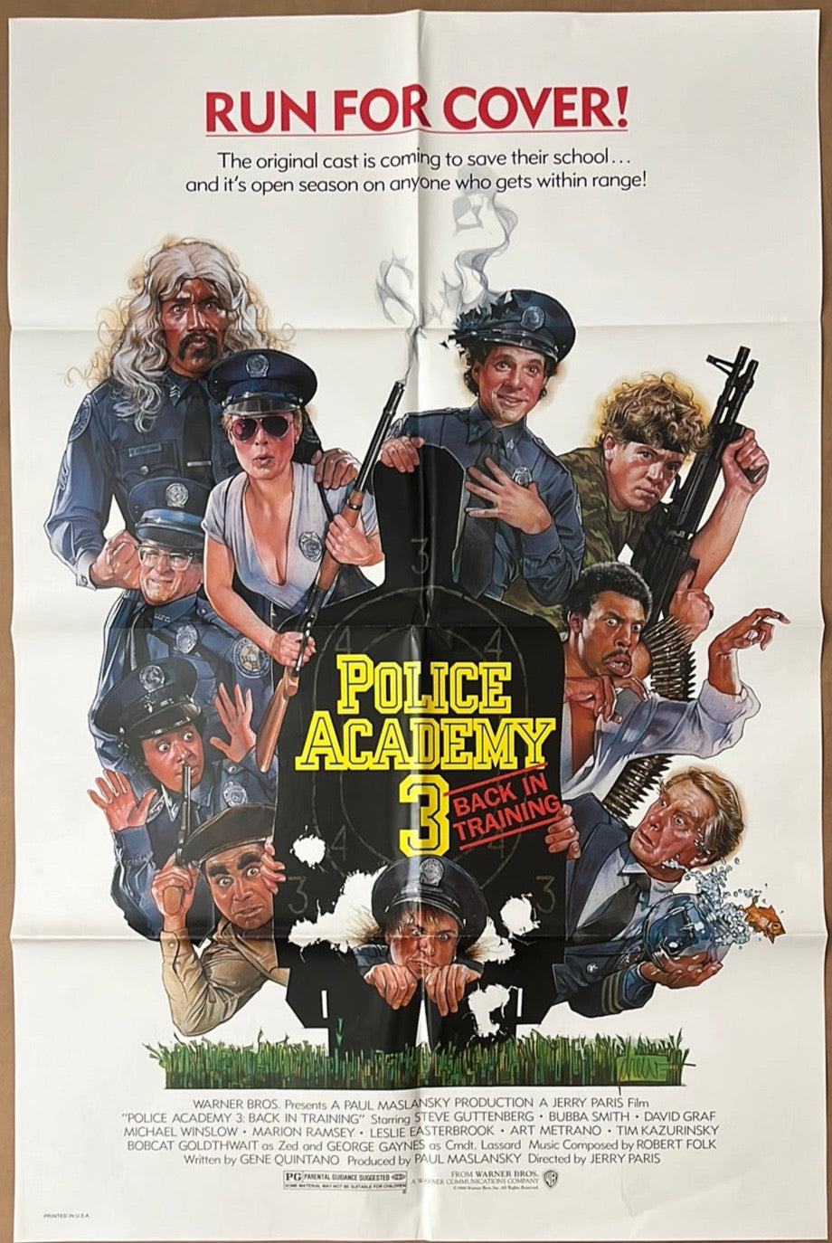 Police Academy 3: Back In Training (1986) Original US One Sheet Cinema Poster