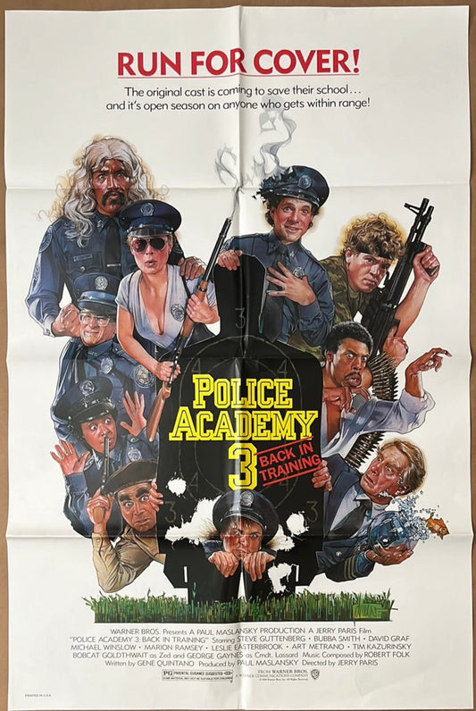 Police Academy 3: Back In Training (1986) Original US One Sheet Cinema Poster