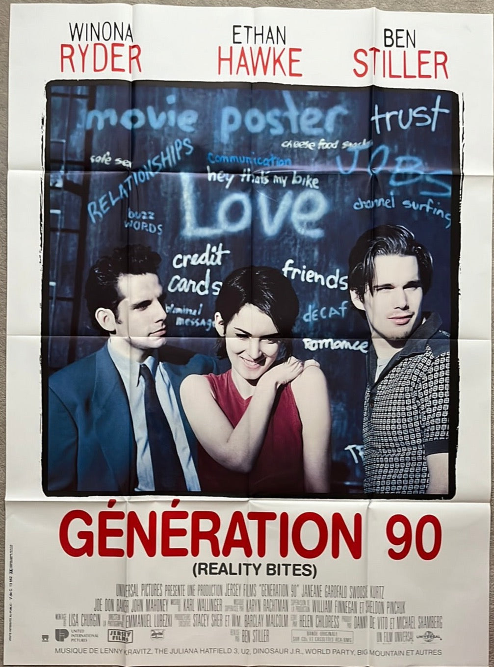 Reality Bites (1994) Original French One Panel Cinema Poster