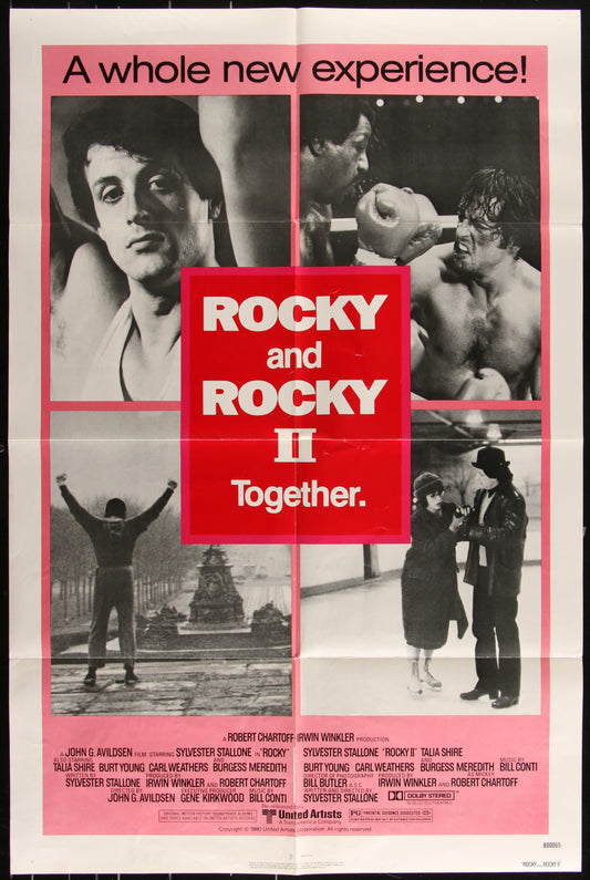 Rocky And Rocky II (1980) Original US One Sheet Movie Poster