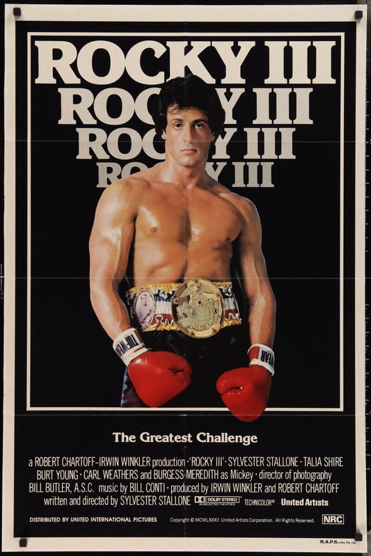 Rocky III (1982) Original Australian One Sheet Movie Poster