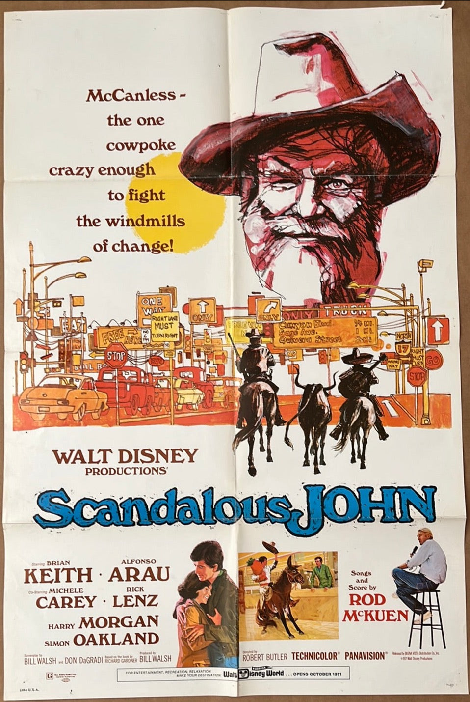 Scandalous John (1971) Original US One Sheet Cinema Poster Walt Disney