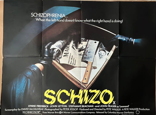 Schizo (1976) Original UK Quad Cinema Poster