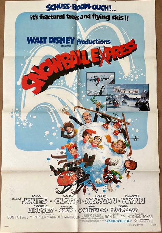 Snowball Express (1974 Re-Release) Original US One Sheet Cinema Poster