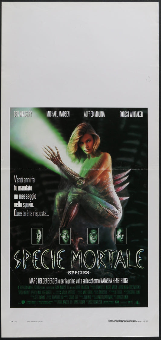 Species (1995) Original Italian Locandina Movie Poster