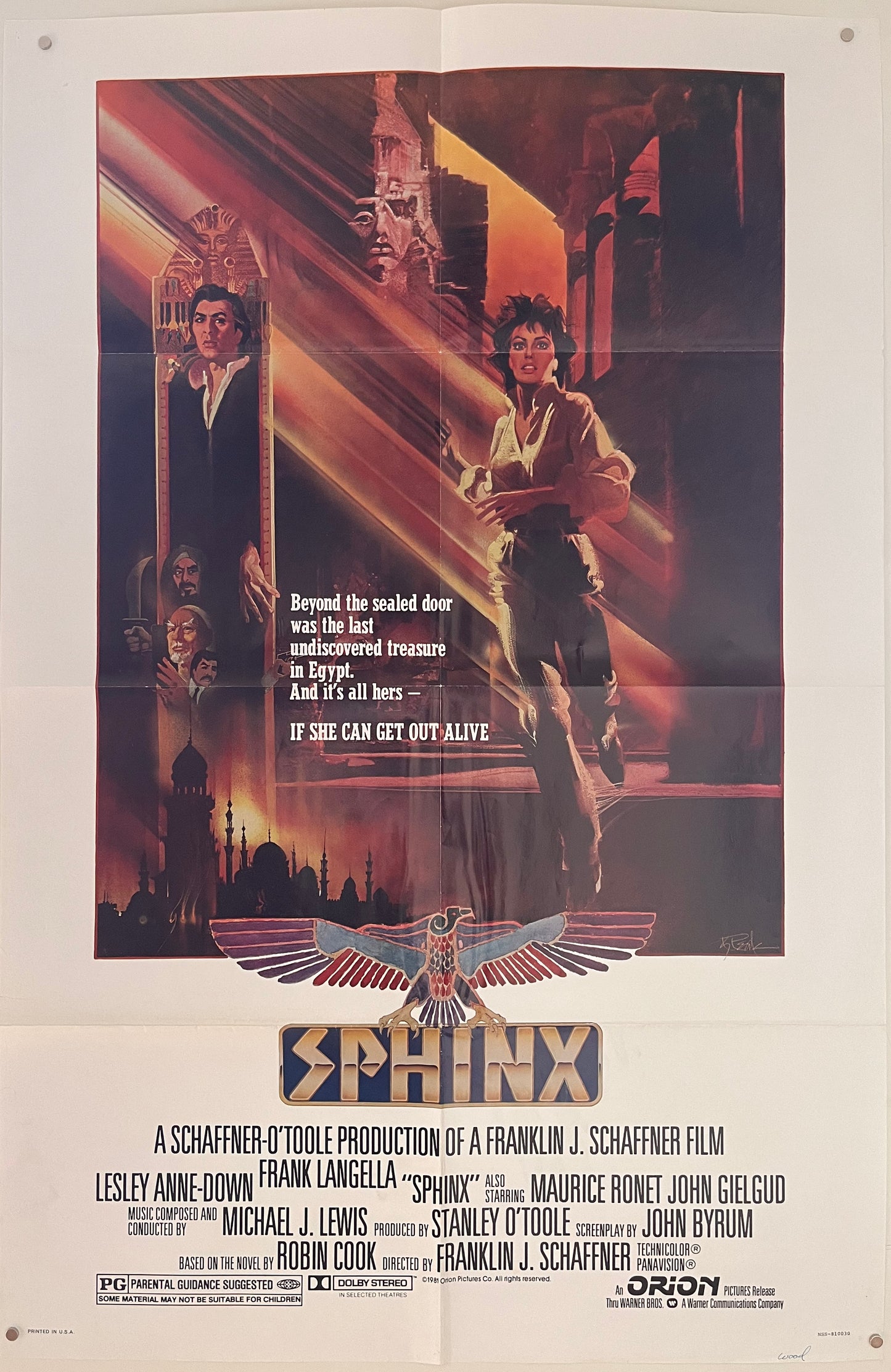 Sphinx (1981) Original US One Sheet Cinema Poster