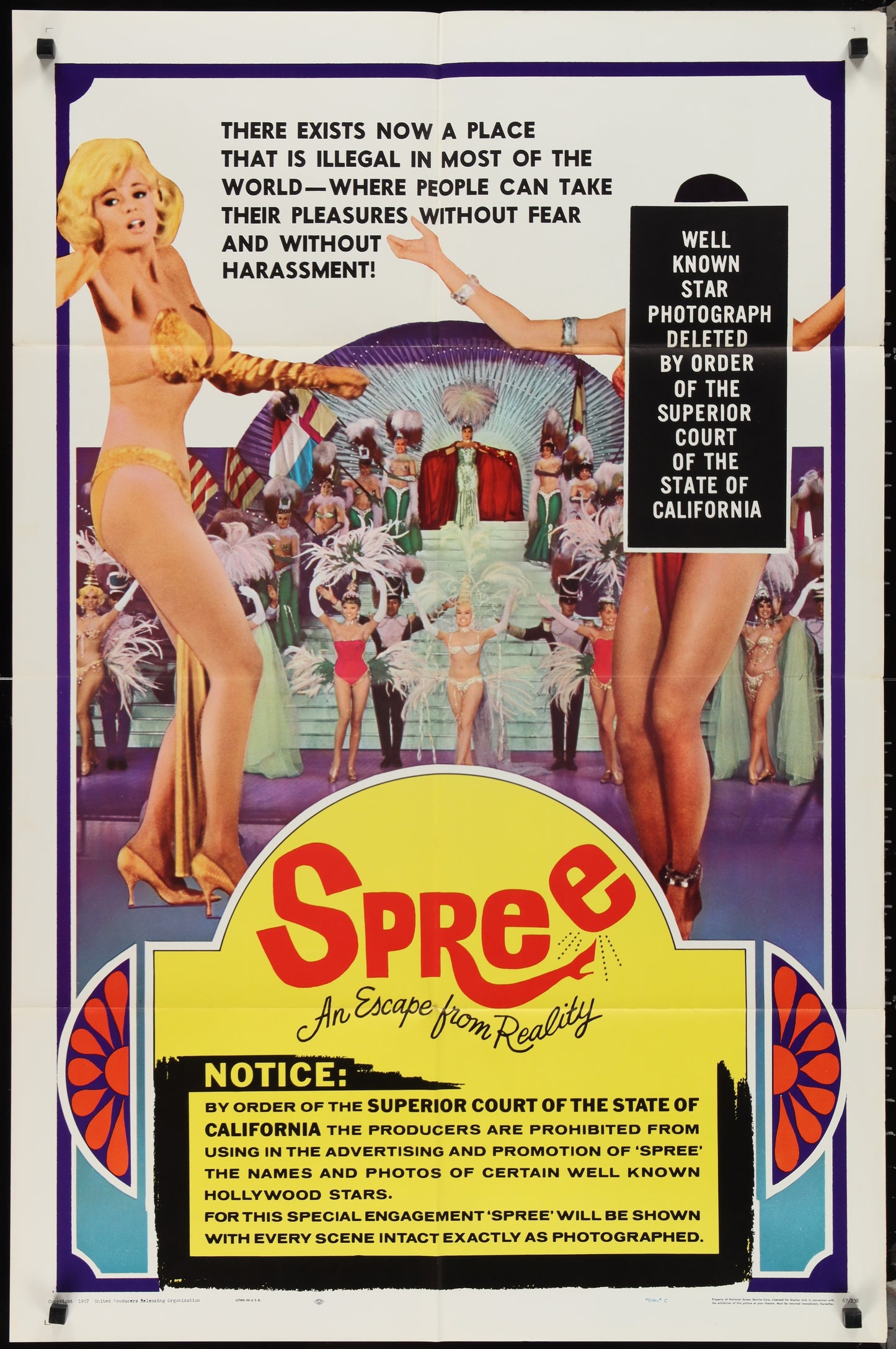 Spree (1967) Original US One Sheet Movie Poster
