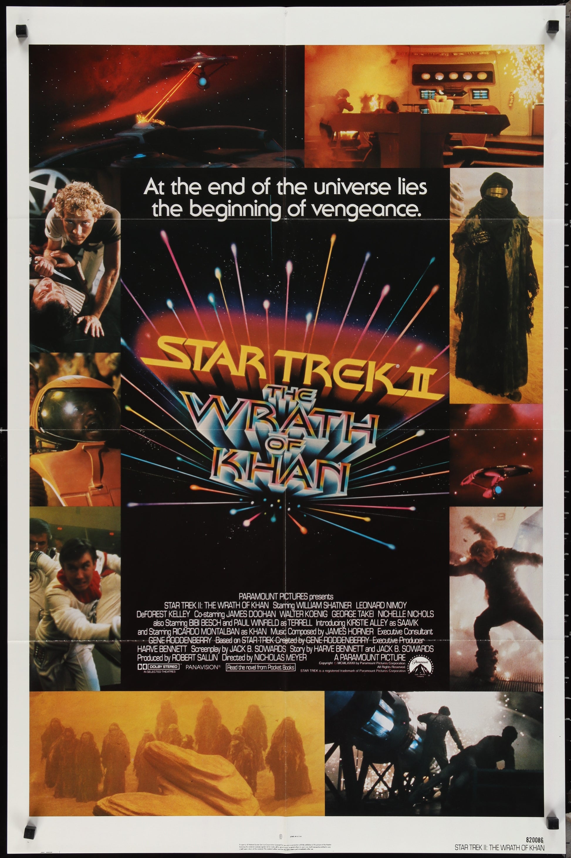 Star Trek II: The Wrath Of Khan (1982) Original US One Sheet Movie Poster