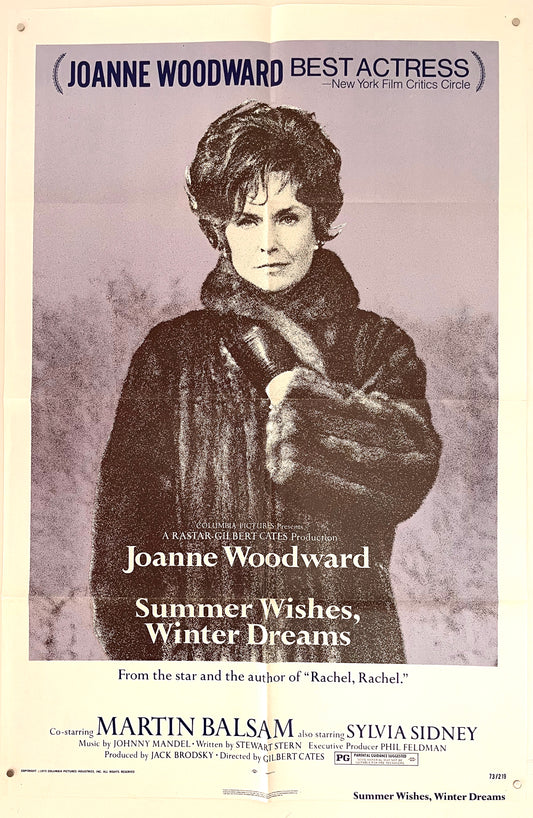 Summer Wishes, Winter Dreams (1973) Original US One Sheet Movie Poster