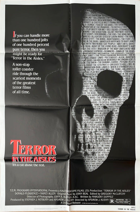 Terror In The Aisles Original US One Sheet Cinema Poster