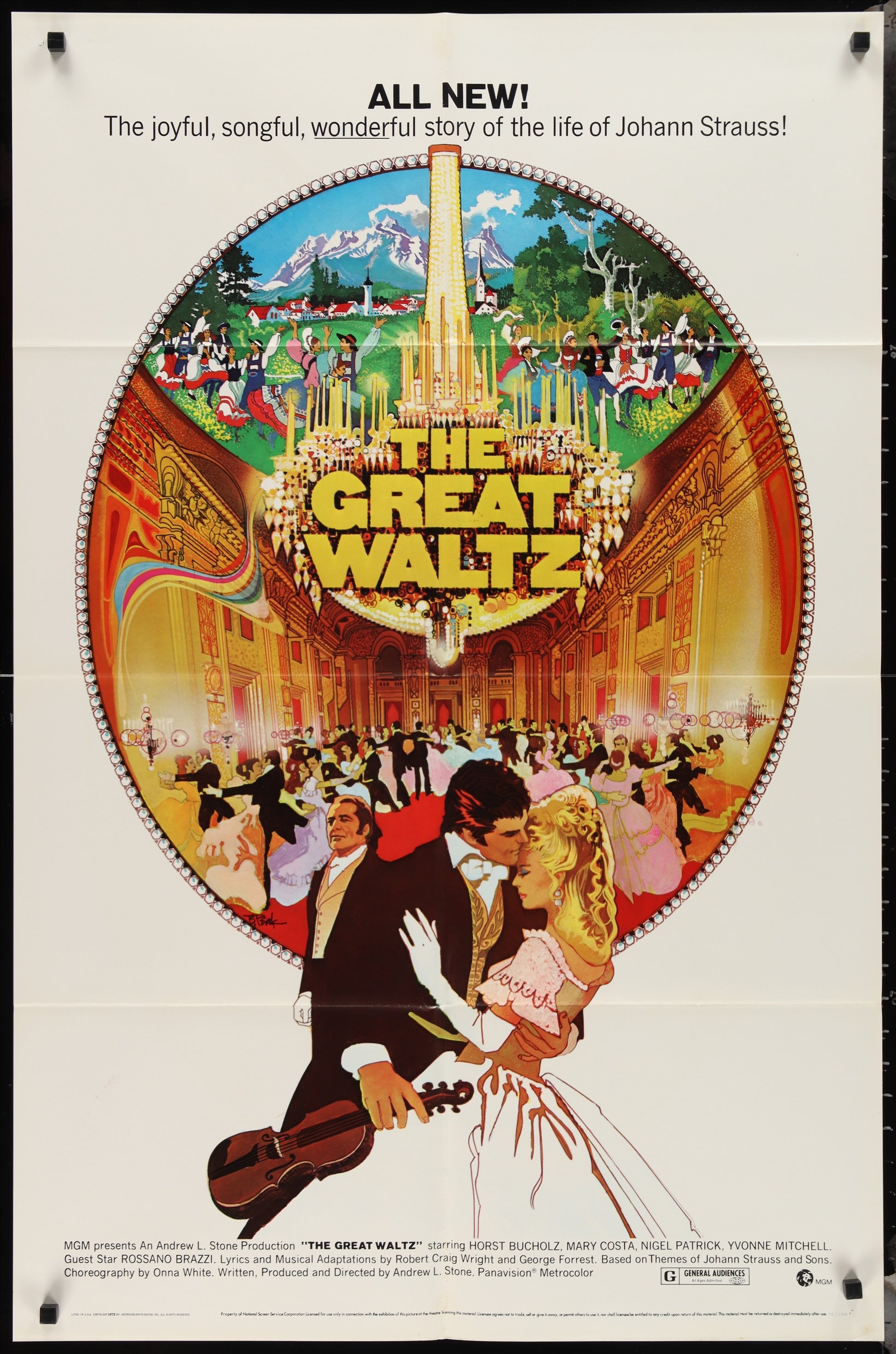 The Great Waltz (1972) Original US One Sheet Movie Poster