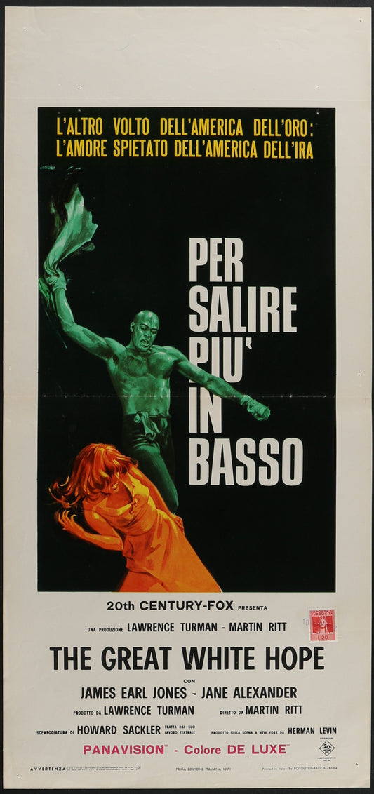 The Great White Hope (1970) Original Italian Locandina Movie Poster