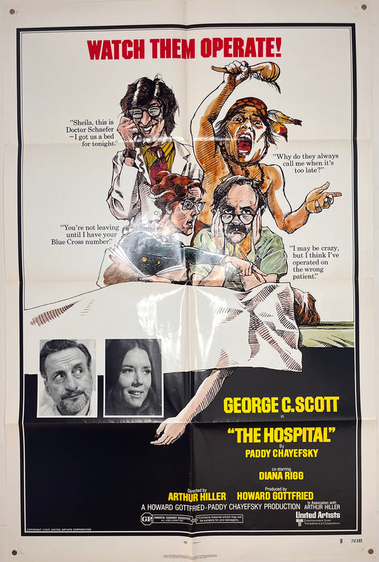 The Hospital (1971) Original US One Sheet Cinema Poster