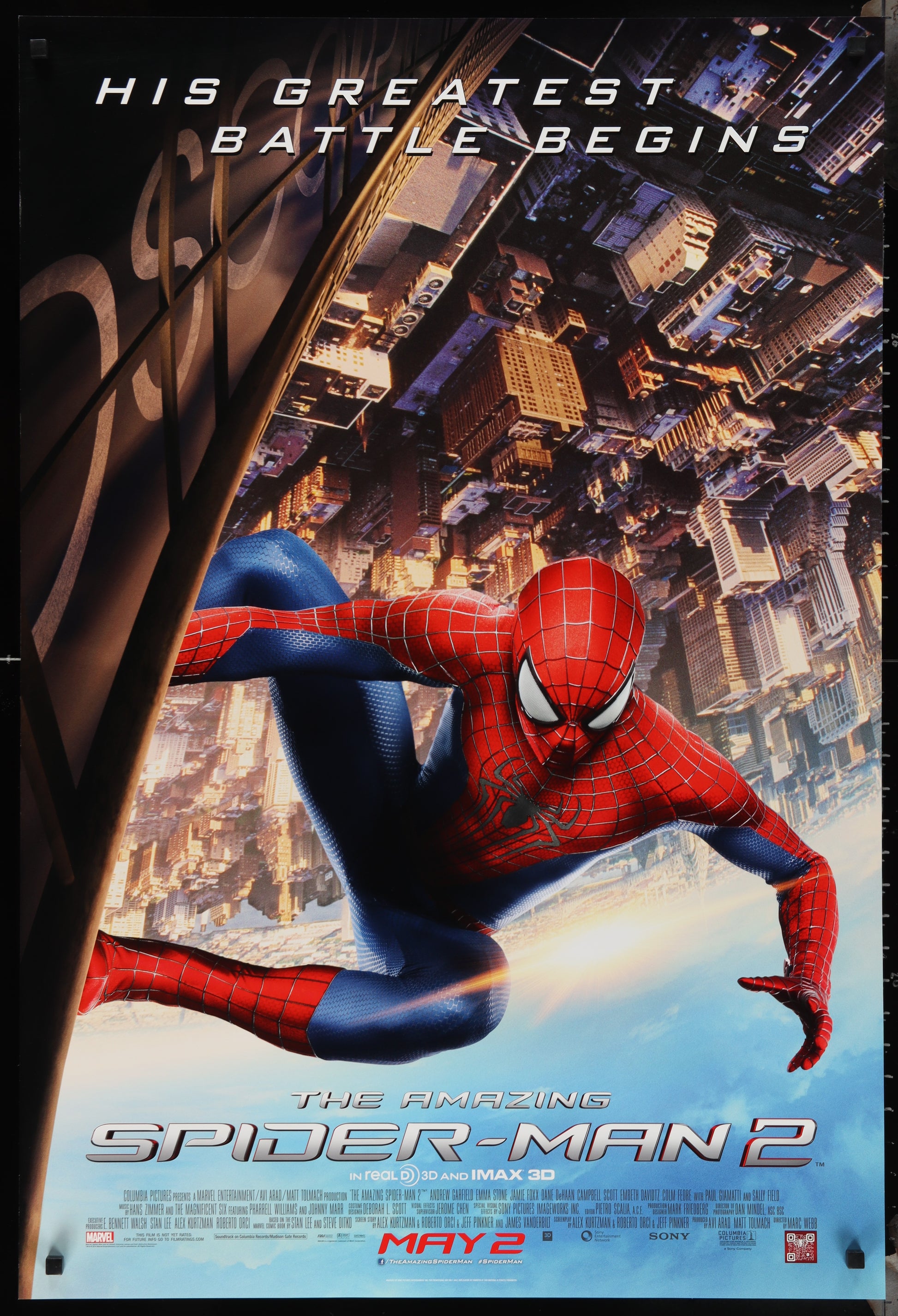 The Amazing Spider-Man 2 (2014) Original US One Sheet Movie Poster