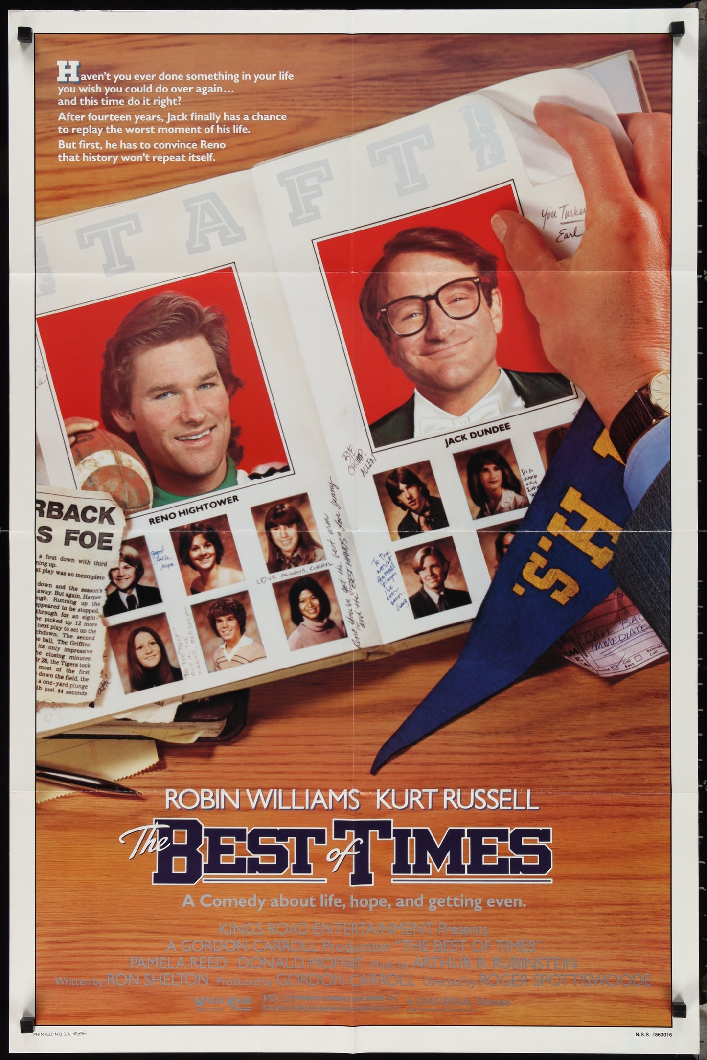 The Best of Times (1986) Original US One Sheet Advance Movie Poster 27 x 41 