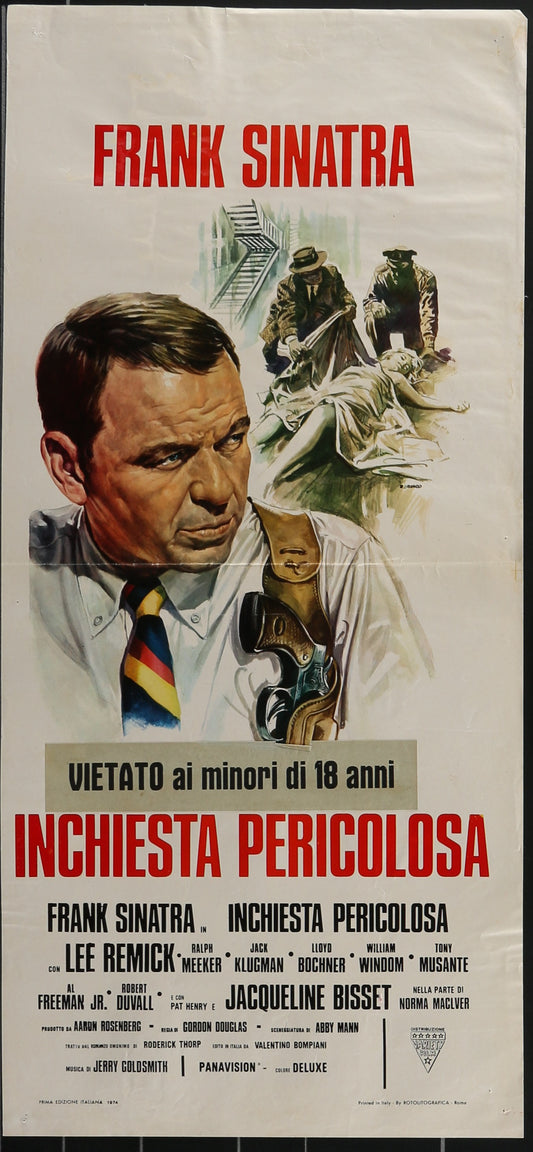 The Detective - Inchiesta Pericolosa (1974 Re-Release) Original Italian Locandina Movie Poster