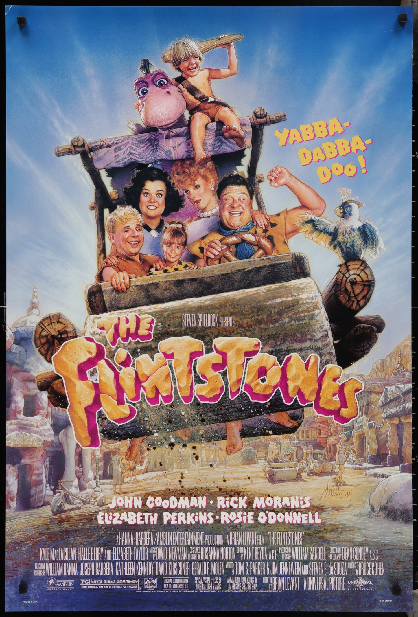 The Flintstones (1994) Original US One Sheet Movie Poster