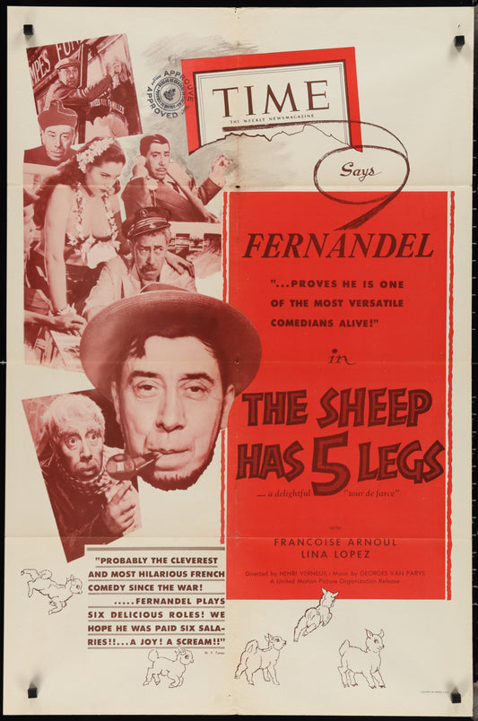 The Sheep Has 5 Legs (1955) Original US One Sheet Movie Poster