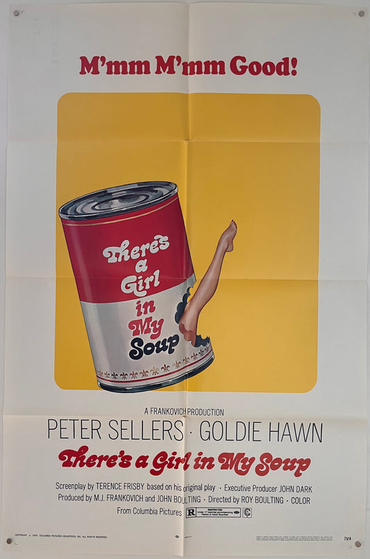 There's A Girl In My Soup (1971) Original US One Sheet Cinema Poster
