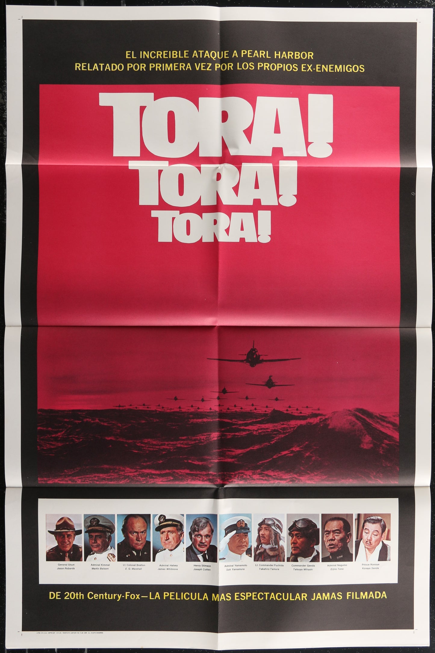 Tora! Tora! Tora! (1970) Original Spanish Language One Sheet Movie Poster