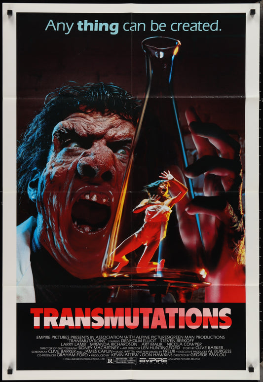 Transmutations (1986) Original US One Sheet Movie Poster