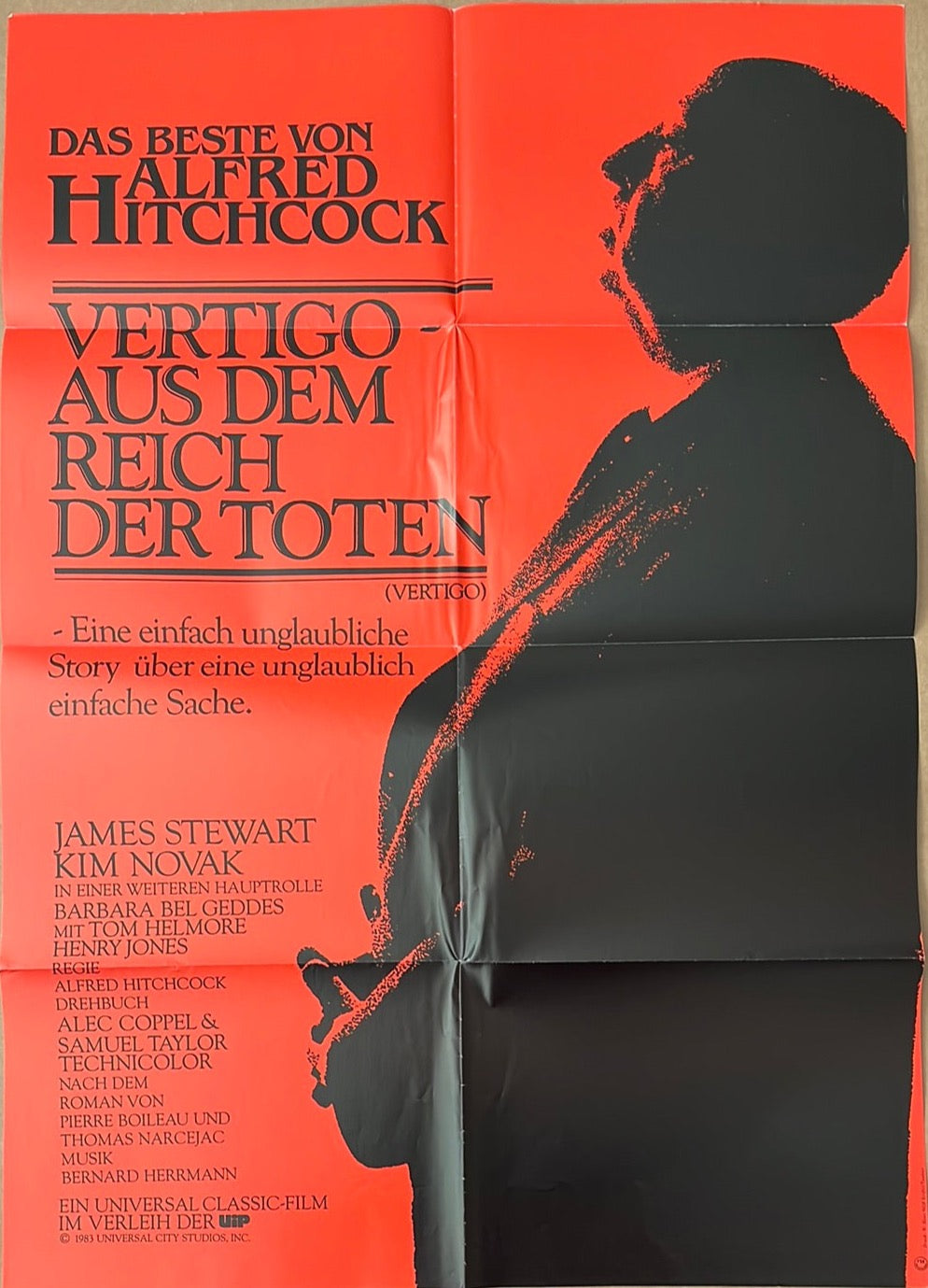 Vertigo (1983 Re-Release) Original German A1 Cinema Poster