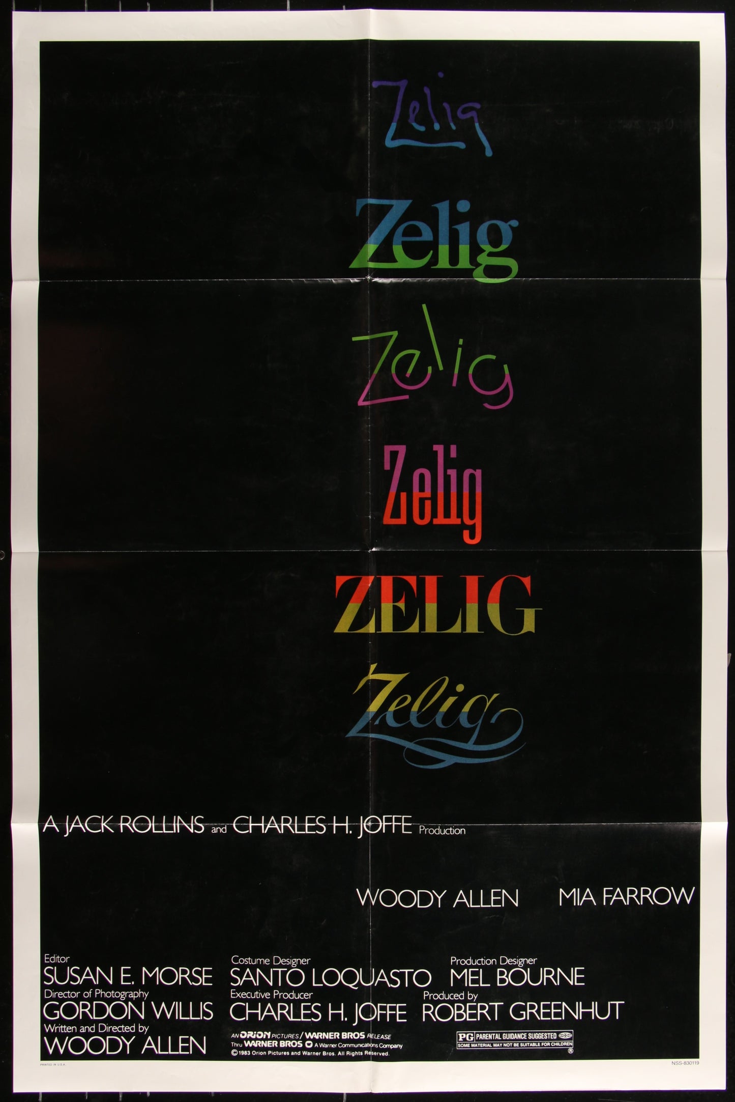 Zelig (1983) Original US One Sheet Movie Poster