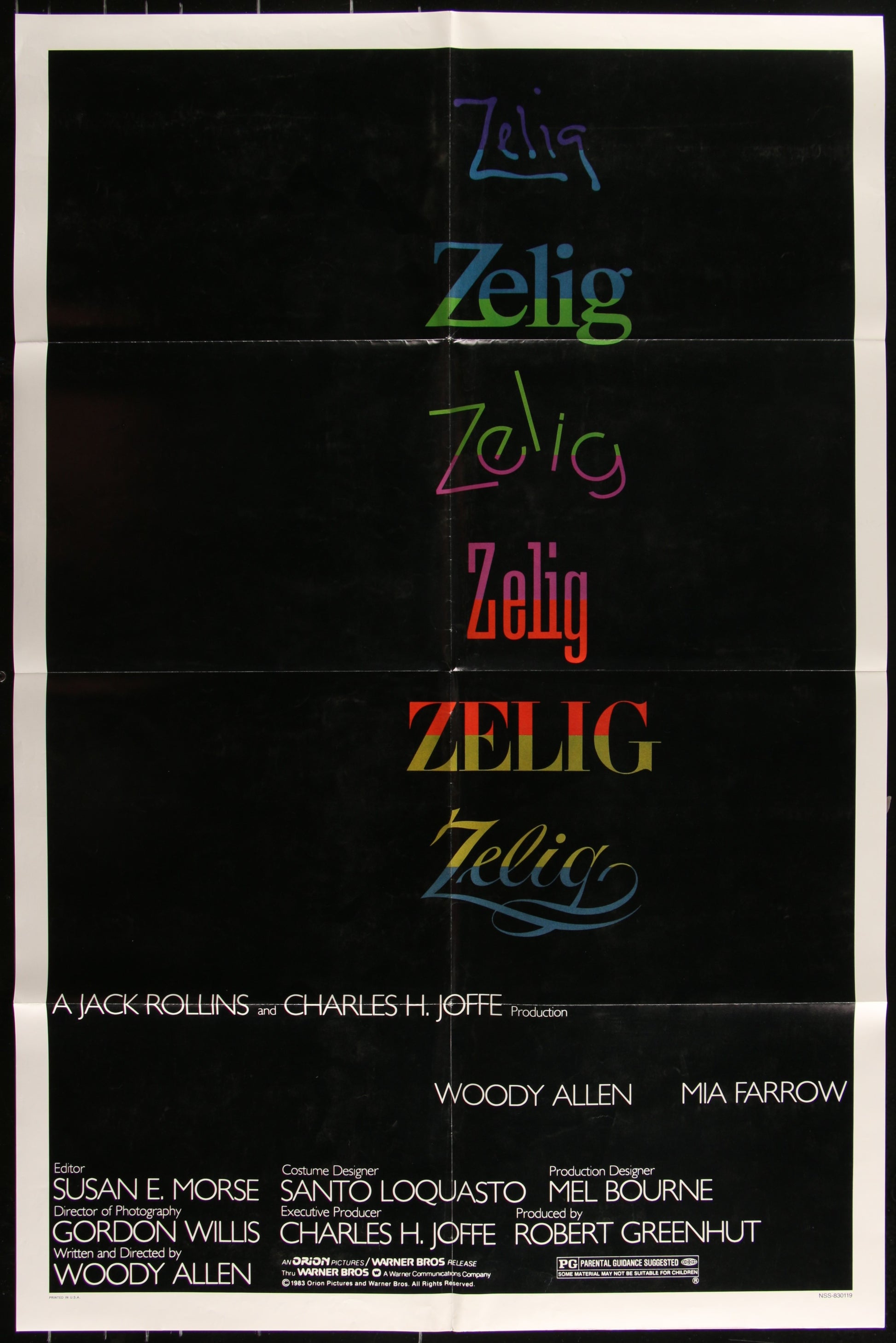 Zelig (1983) Original US One Sheet Movie Poster