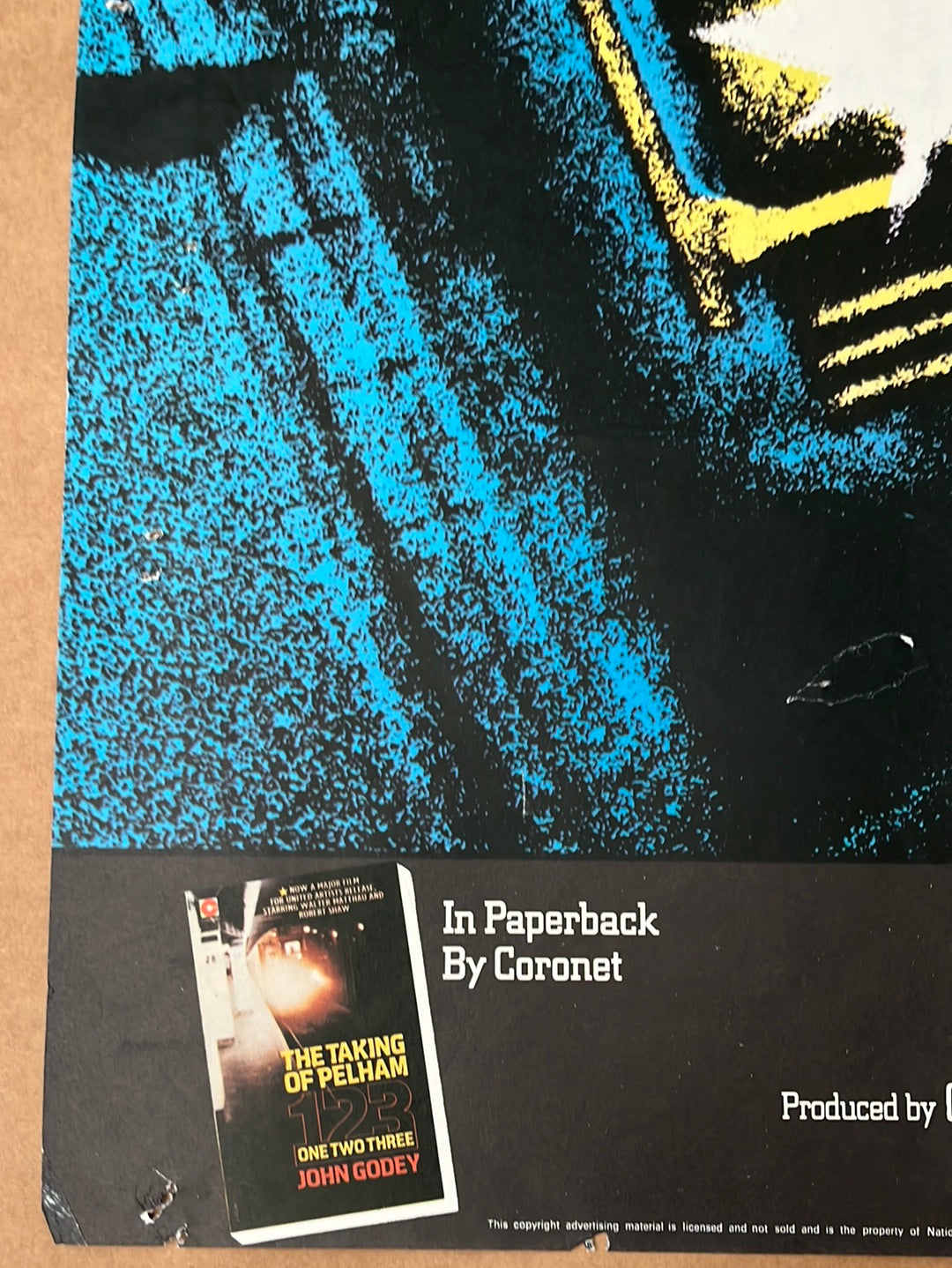 The Taking Of Pelham One Two Three (1974) Original UK Quad Movie Poster