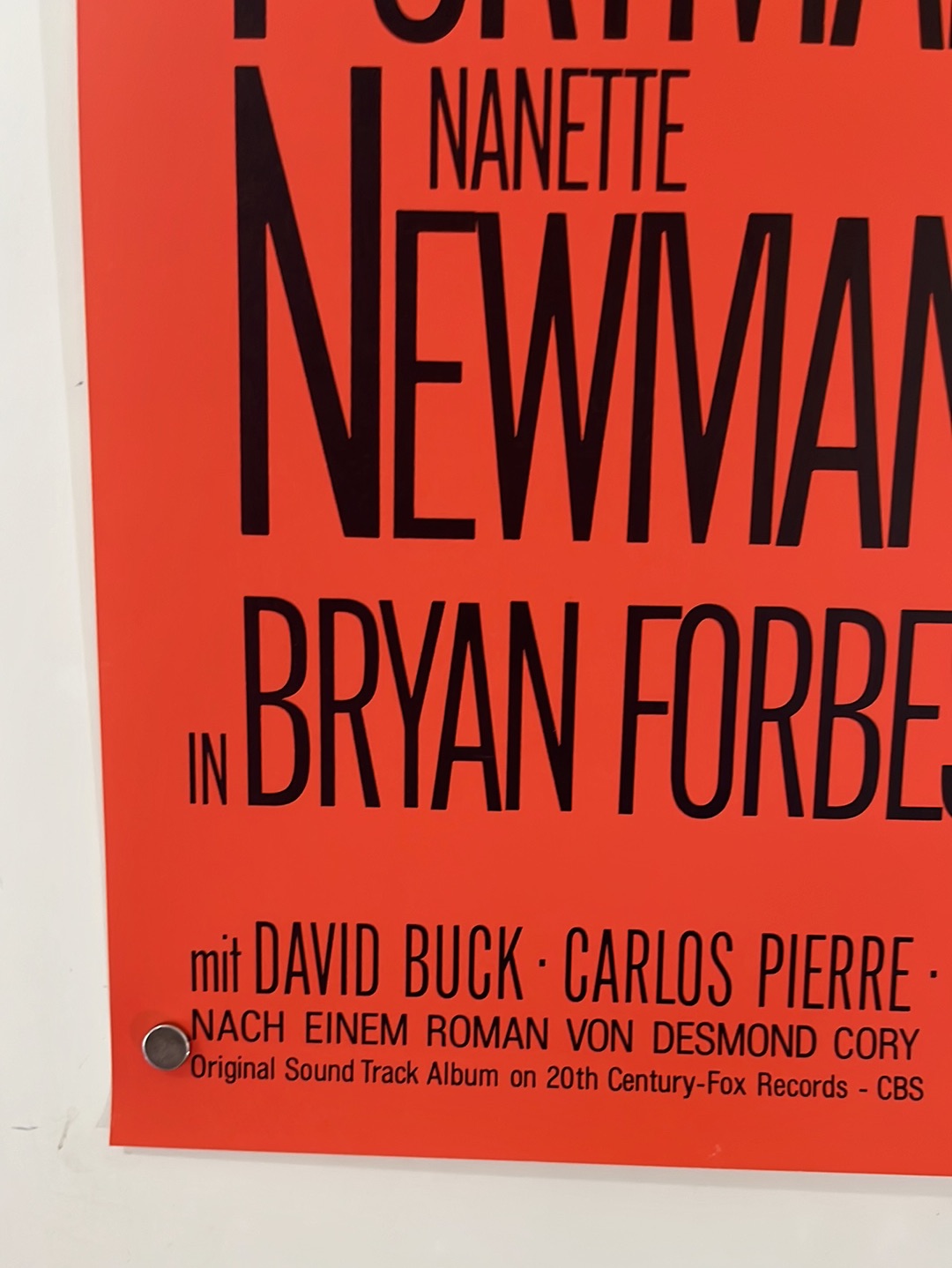 Deadfall - Die Todesfalle (1968) Original German A1 Cinema Poster