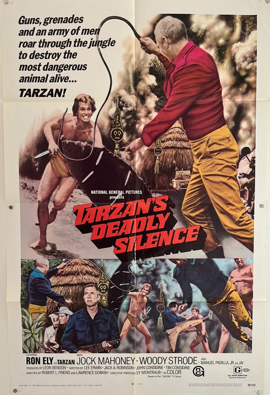 Tarzan’s Deadly Silence (1970) Original US One Sheet Cinema Poster