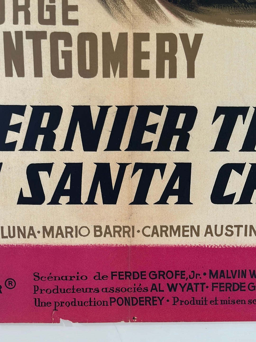 The Steel Claw - Le Dernier Train De Santa Cruz (1961) Original French Affiche Cinema Poster