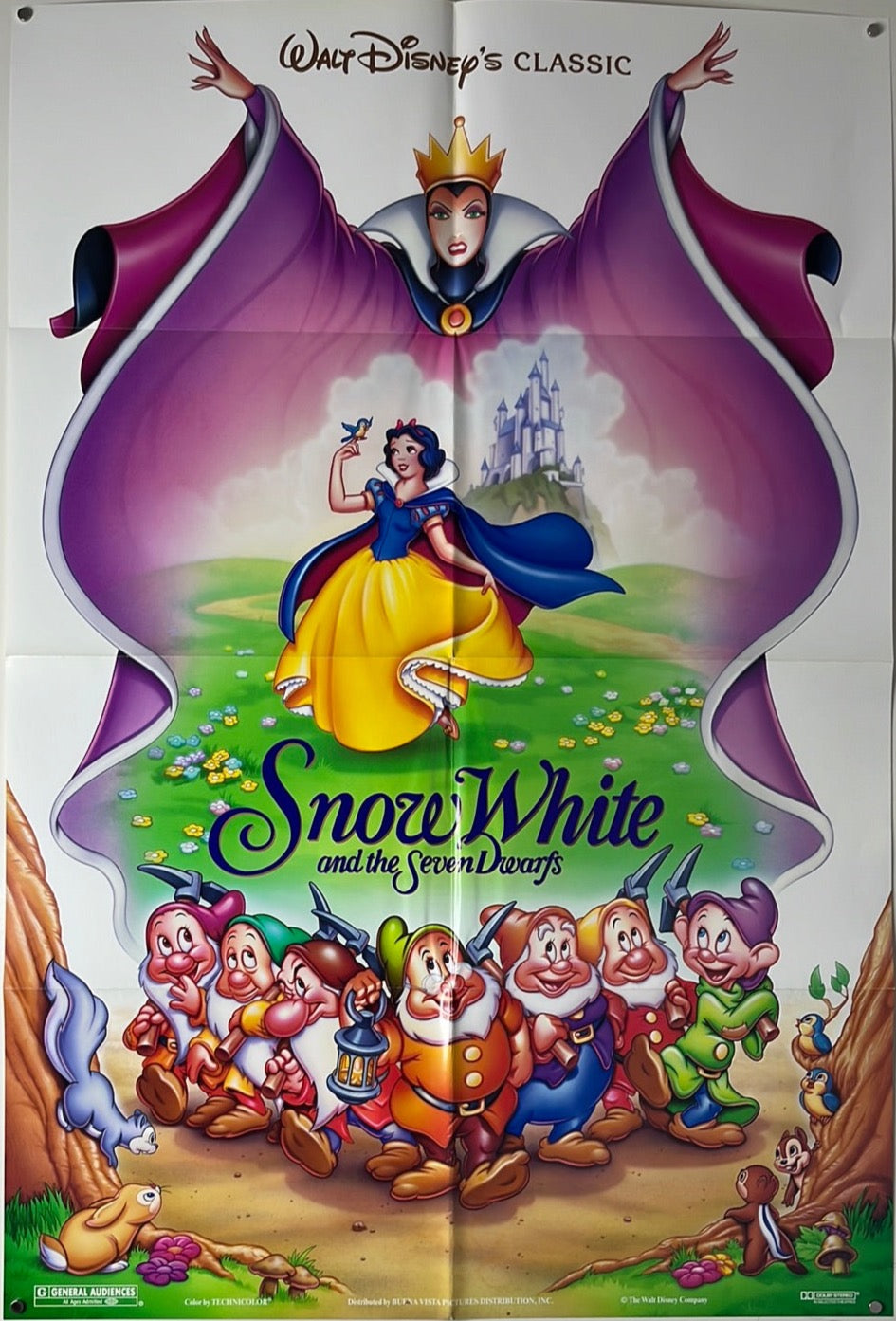 Snow White And the Seven Dwarfs Original US One Sheet Cinema Poster