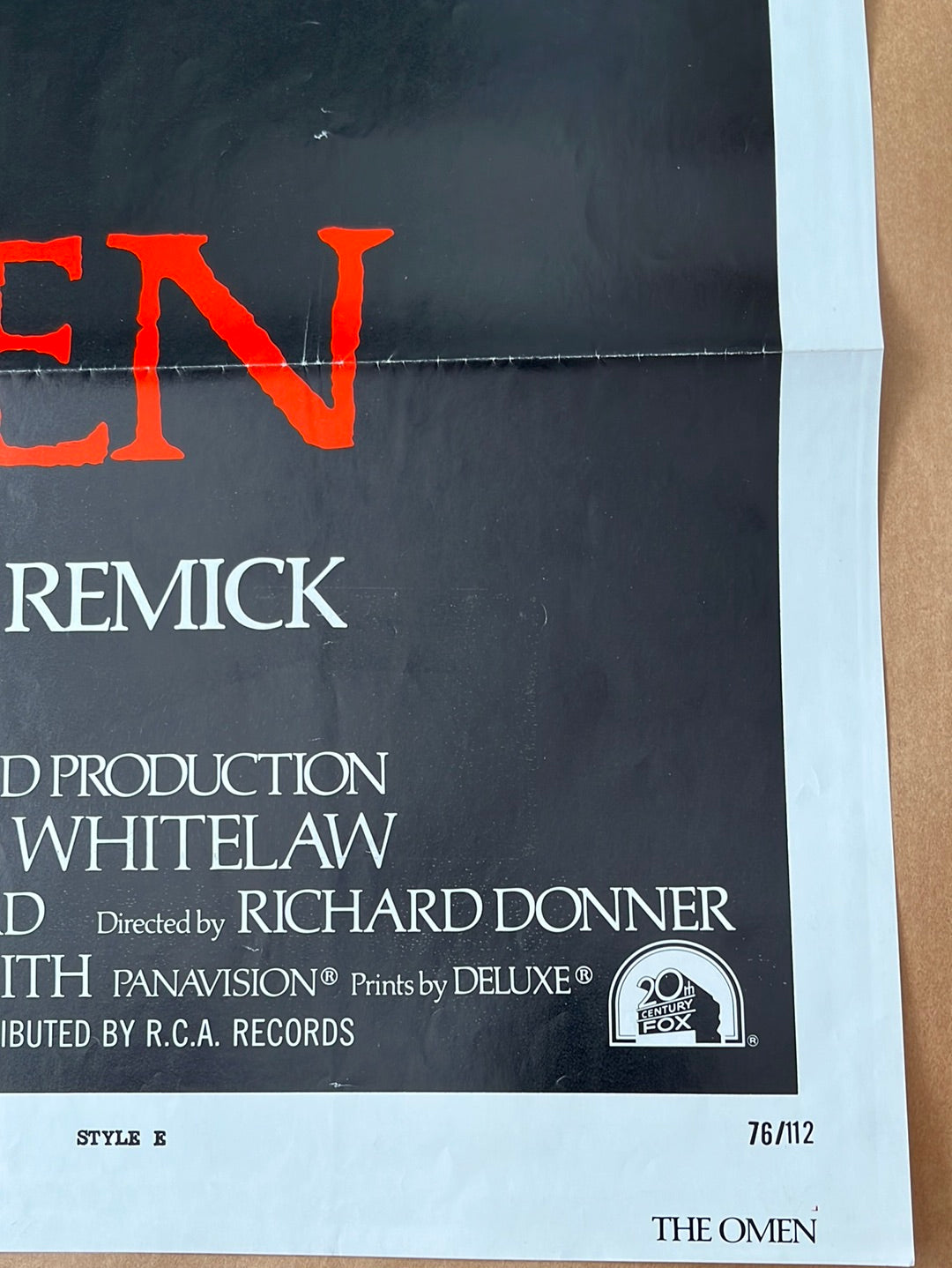 The Omen (1976) Original US One Sheet Cinema Poster