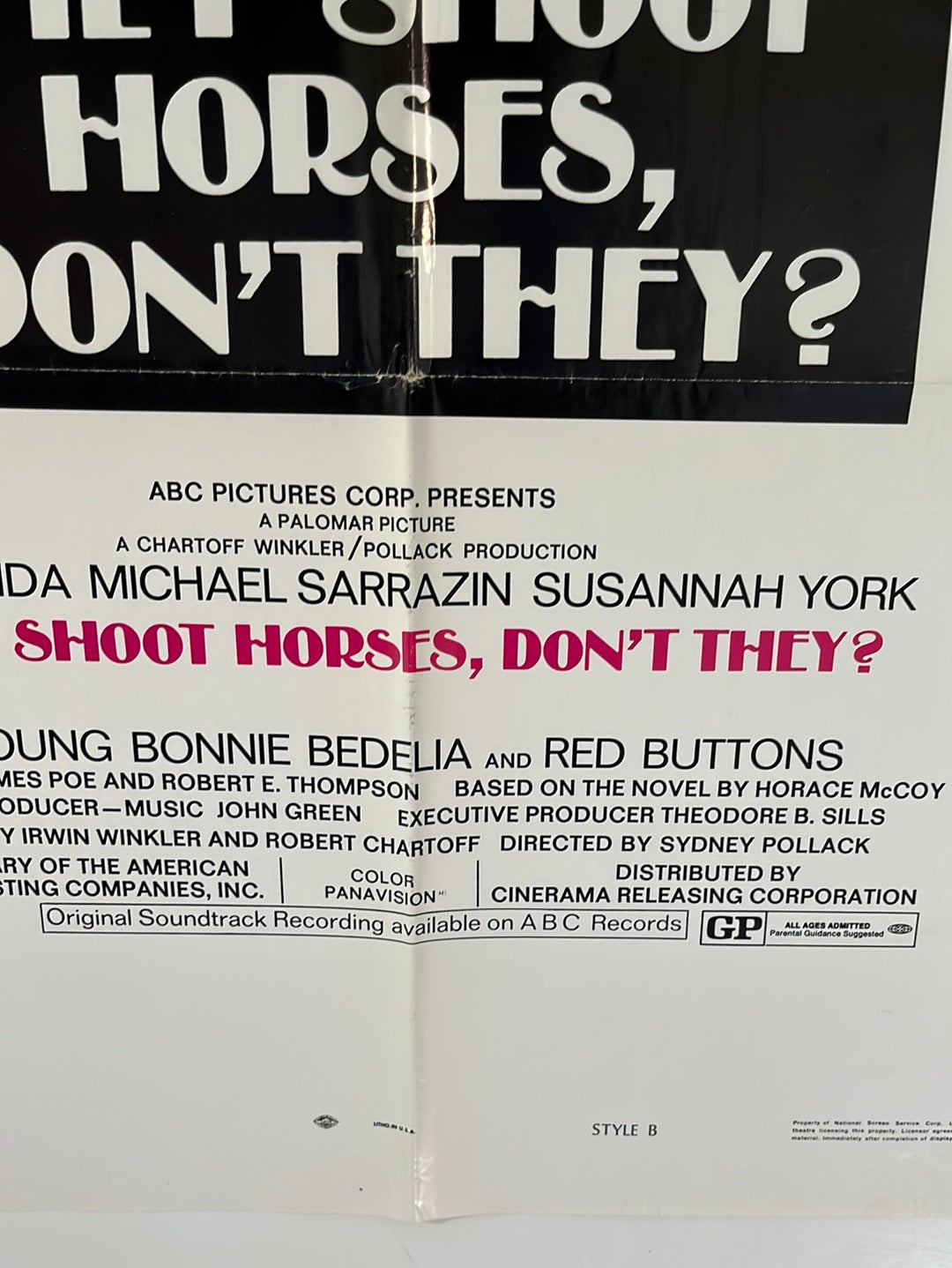 They Shoot Horses Don’t They? (1970) Original US One Sheet Cinema Poster