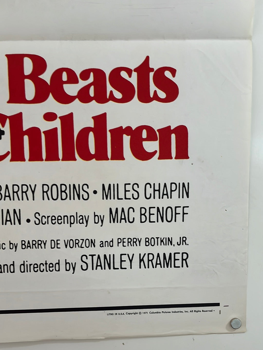 Bless The Beast & Children (1971) Original US One Sheet Cinema Poster