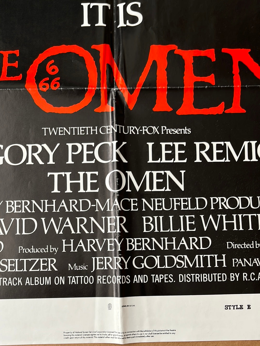 The Omen (1976) Original US One Sheet Cinema Poster