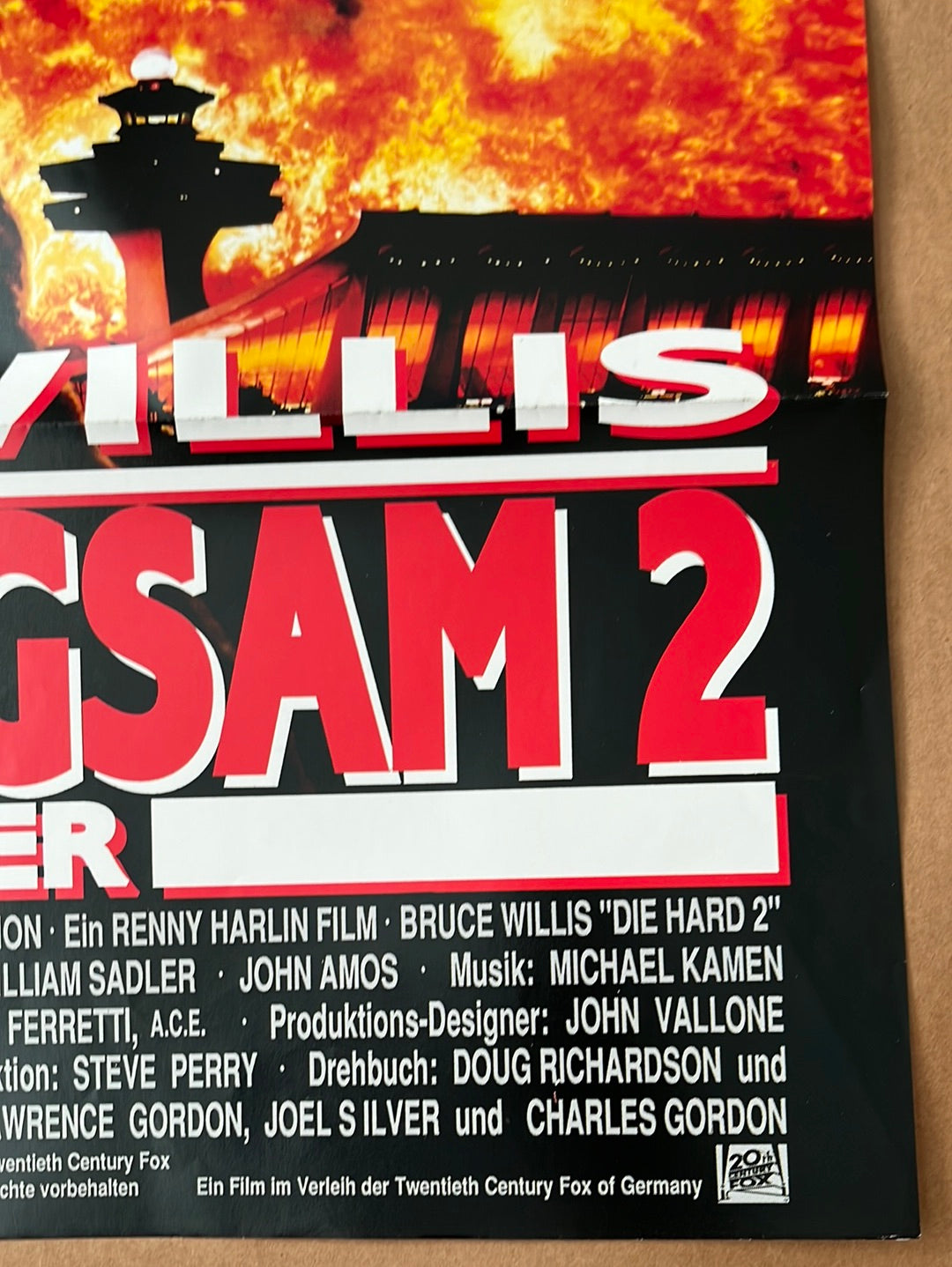 Die Hard 2 (1990) Original German A1 Cinema Poster