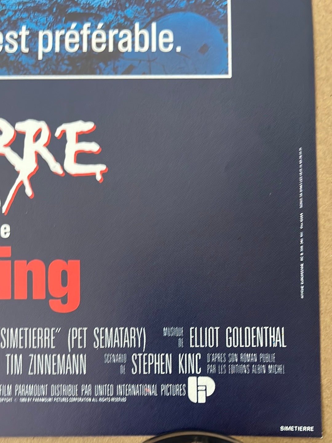 Pet Sematary (1990) Original French 'Petite' Cinema Poster
