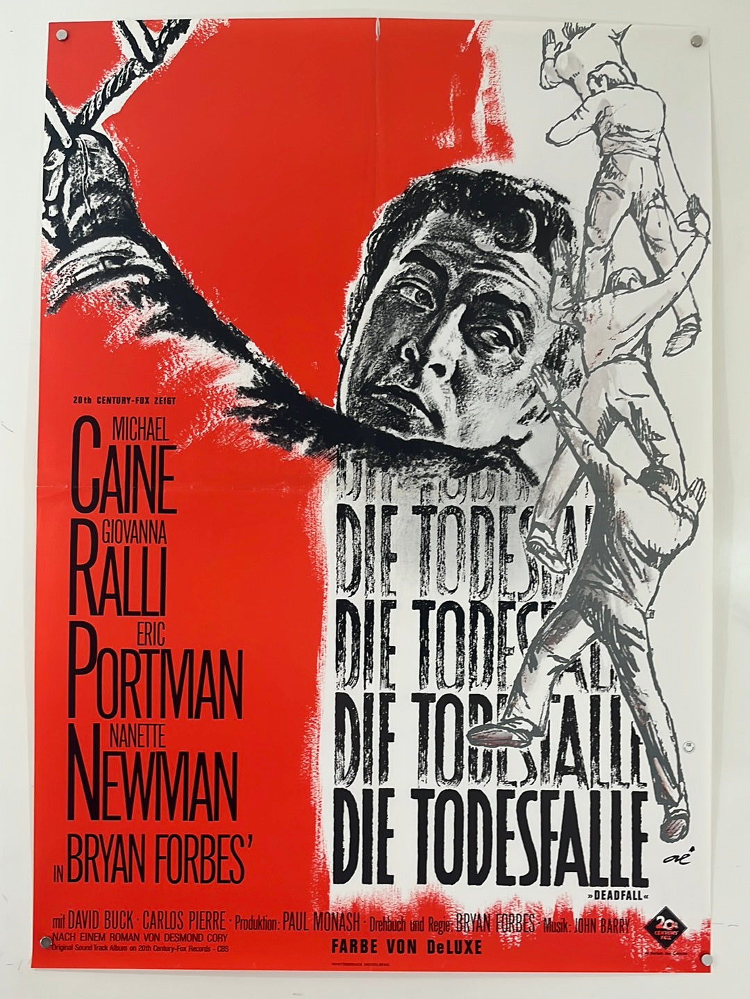 Deadfall - Die Todesfalle (1968) Original German A1 Cinema Poster