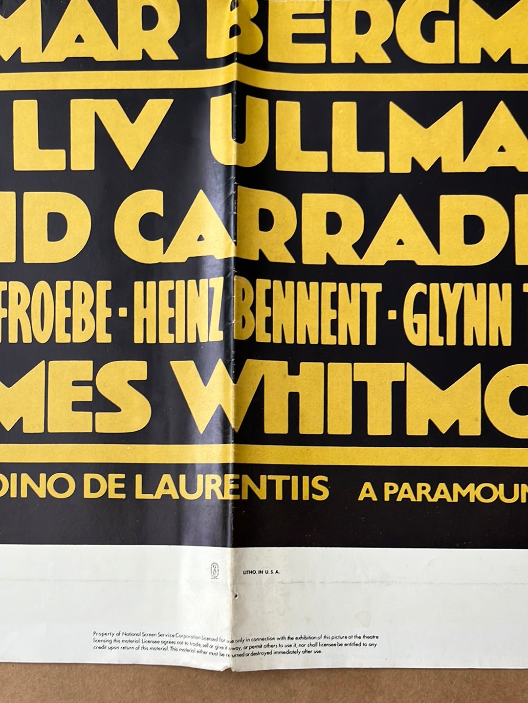 The Serpent's Egg (1978) Original US One Sheet Cinema Poster