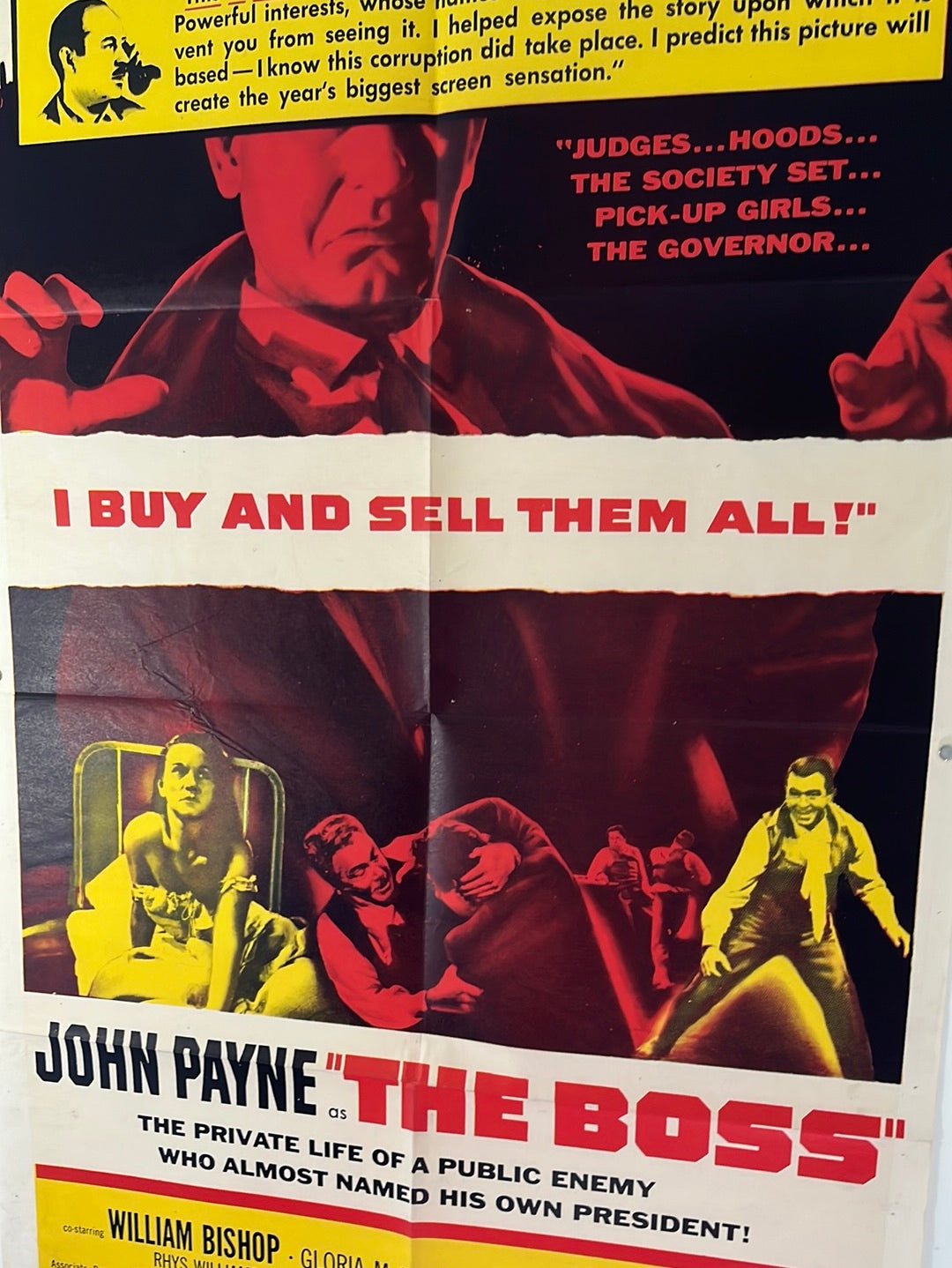 The Boss (1956) Original US One Sheet Cinema Poster