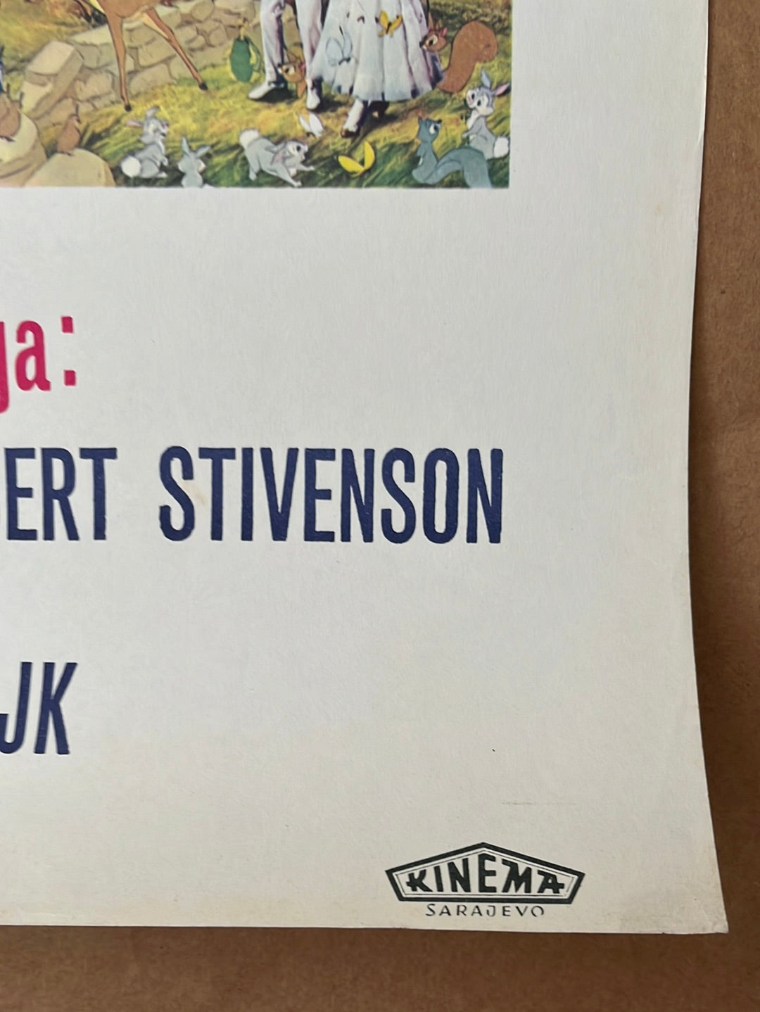 Mary Poppins (1964) Original Yugoslavian Cinema Poster