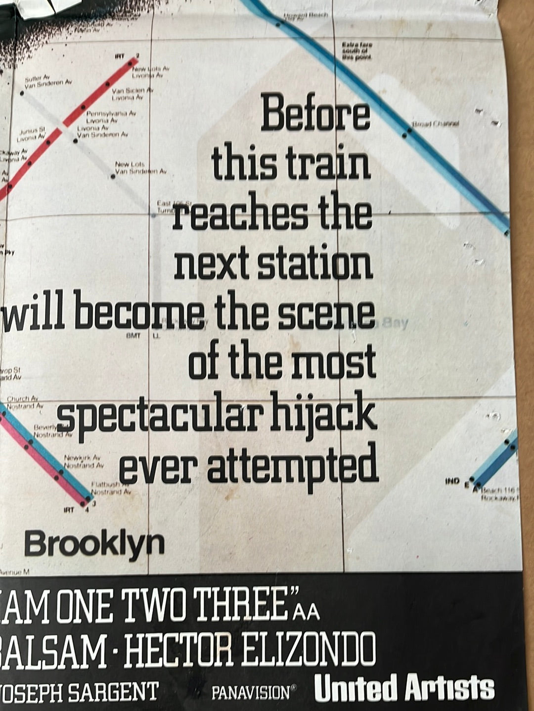 The Taking Of Pelham One Two Three (1974) Original UK Quad Movie Poster